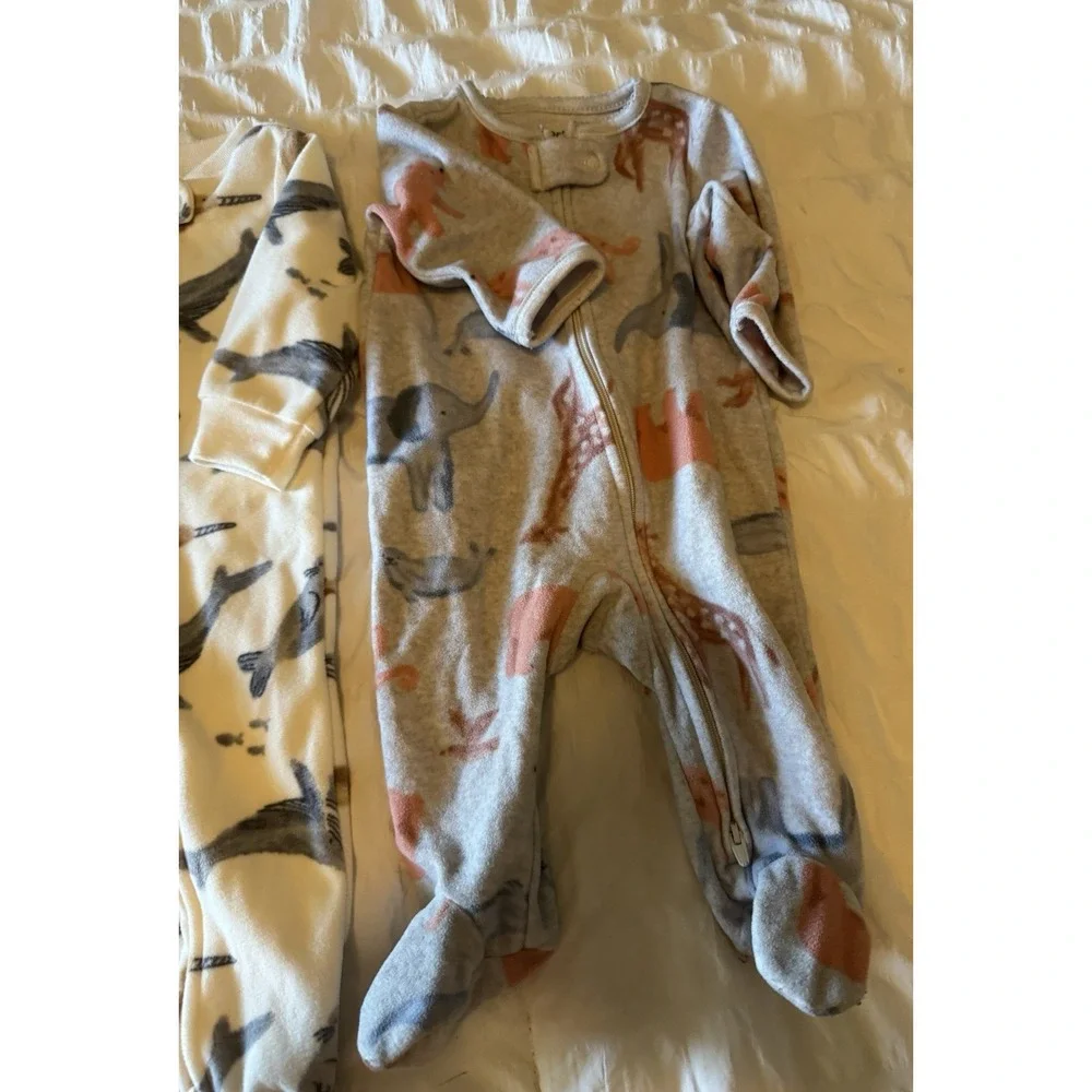 Sleeper Bundle 0-9 Month Lot Fleece Cotton And Fleece Sleep‎ Sack Lot Of 4